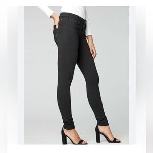 Rag & Bone dark grey mid-rise ankle skinny modal jeans raw hem size 28